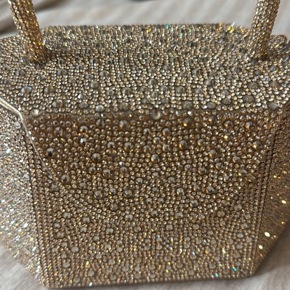 House of Harlow gold rhinestone purse clutch - Picture 2 of 5
